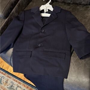 Size 3 suit navy in color.